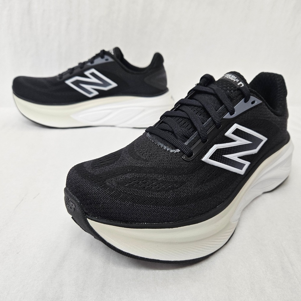 New Balance Fresh Foam X More v6 Running Shoes WMORGR6 Black White Women Size 7 - Picture 3 of 9